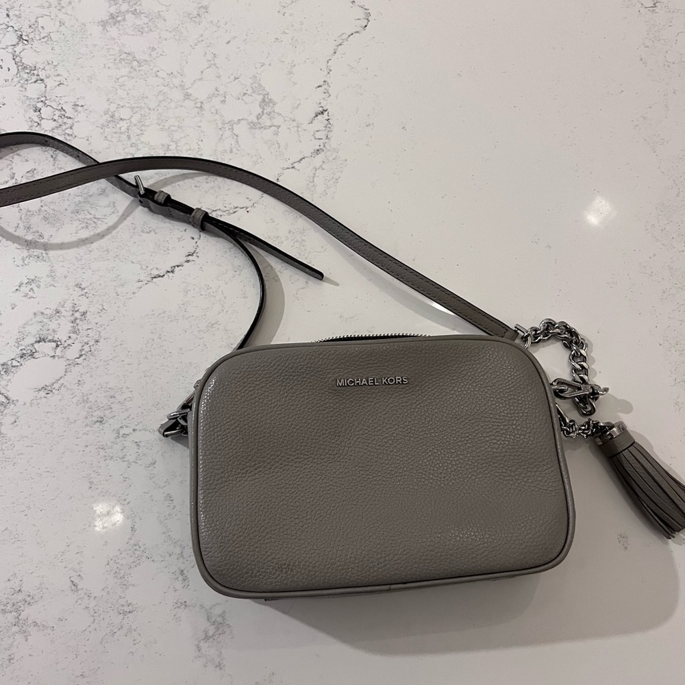 Michael Kors crossbody bag light gray